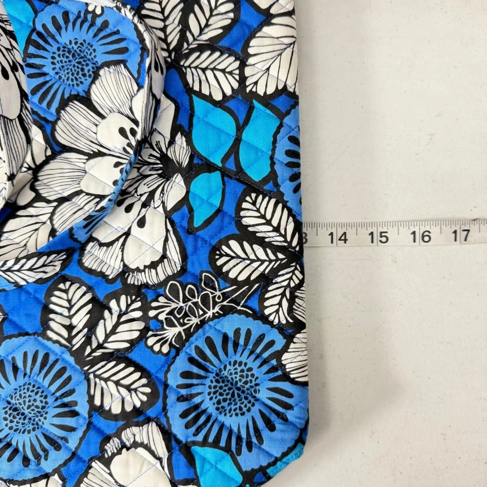 Vera Bradley Blue Bayou Quilted Cotton Floral Shoulder‎ Tote Large